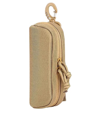 Tactische Brillenkoker – Schokbestendig & Draagbaar, 1000D Nylon, Outdoor, Jacht & Veiligheidsbril Etui, Zonnebrillen Etui Kopen-Beige