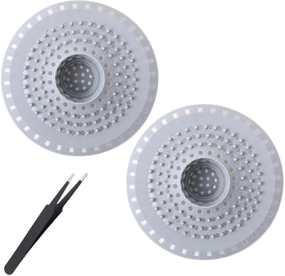 Set van 2 Siliconen Haarafvoerfilters voor Douche en Keuken - Universele Afvoerzeef met Pincet voor Badkamer en Badkuip, Haarvanger en Afvoerbescherming