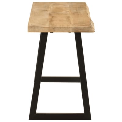 vidaXL - Bankje - met - natuurlijke - rand - 105 - cm - massief - mangohout