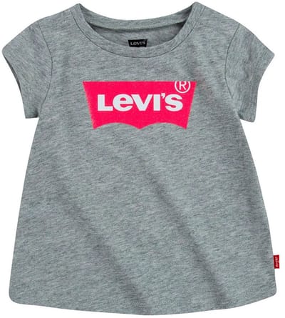 Levi's Girls Ss Batwing A Line Tee Grey Heather Größe: 6M | T-Shirts Outlet | kids | Grau