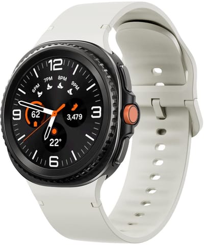 Siliconen bandje - geschikt voor Samsung Galaxy Watch 8 (40mm) / Galaxy Watch 8 (44mm) / Galaxy Watch 8 Classic - gespsluiting - Maat S/M - beige