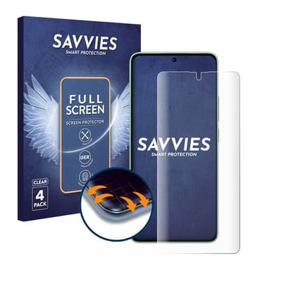 Savvies - Screenprotector voor Xiaomi Redmi Note 13 4G - Folie Beschermfolie transparant volledig dekking 4 Stuks