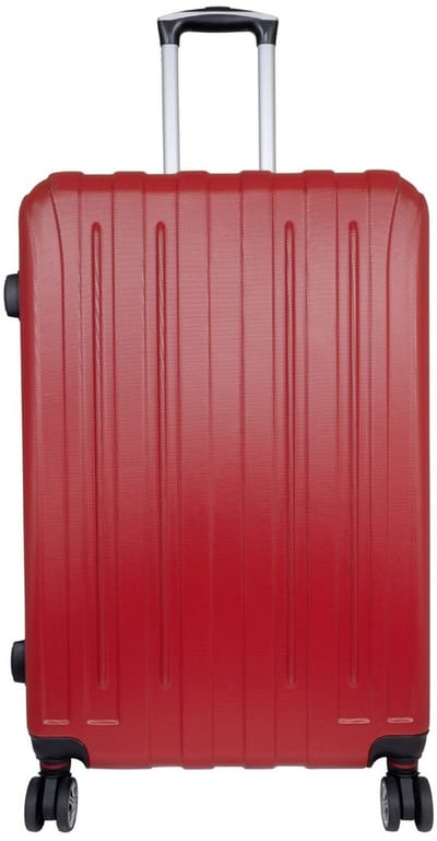 Koffer Dallas maat L - Reiskoffer met cijferslot en op 4 dubbele zwenkwielen - Stevig ABS - Rood - ca 76x50x28 cm