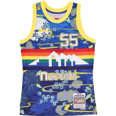 Basketbaltanktop voor heren Nba Ah Swingman Jersey 5.0 Hardwood Classics 1991 nr. 55 Dikembe Mutombo Dennug