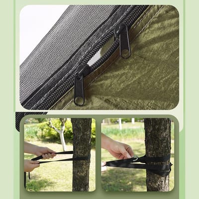 Hangmat Tent - Outdoor Onderdak - Kamperen en Ontspannen - Ademend Fijn Gaas - 200x80x100 cm - Hemelsblauw