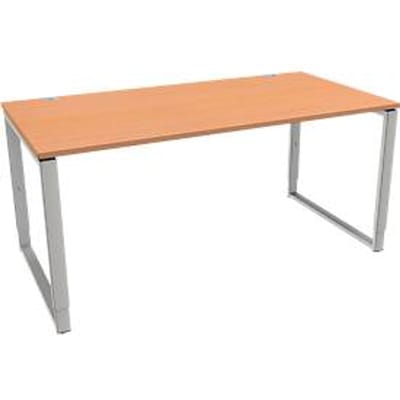 Schäfer Shop Genius bureau Modena Flex, in hoogte verstelbaar, rechthoekige vorm, boogvoet, breedte 1600 mm, beuken afwerking