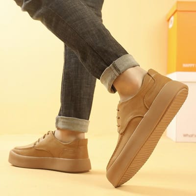 Nieuwe Zakelijk Casual Leren Schoenen Heren Lente Zachte Zool Ademend Herenschoenen Echt Leer Alles-match Trendy Schoenen 44 black