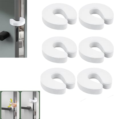 6 stuks Deurklem - Deurstopper - Vingerbescherming voor deure - Vingerbescherming voor deuren - Klembescherming - Deurklink bescherming - Deurklink buffer -deuren dichtslaan en kinderen of huisdieren in de kamer opgesloten worden