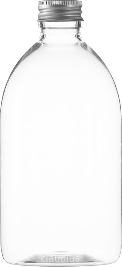 Lege Plastic Fles 500 ml PET transparant - met aluminium dop - set van 10 stuks - Navulbaar - Leeg