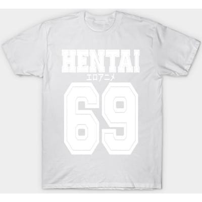T-shirt Dames Hentai 69 Shirt Harajuku Print Kawaii T-shirt Zomer Korte Mouw Dames T-shirt Top Tee 4XL white