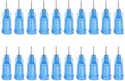 Dull Tip Dosernaalden 22g - 20 Stuks 1/4 Inch Industrieel voor Vloeistofdistributie, Perfect voor Inkt en Lijm Herfillen