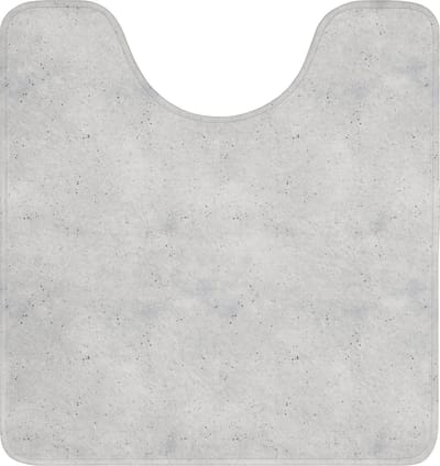 WC mat met uitsparing 55x60 cm - Antislip - Grijs - Beton - Neutraal - Toiletmat met uitsnijding - Vloermat - Douchemat - Toilet tapijt - Toiletmatten