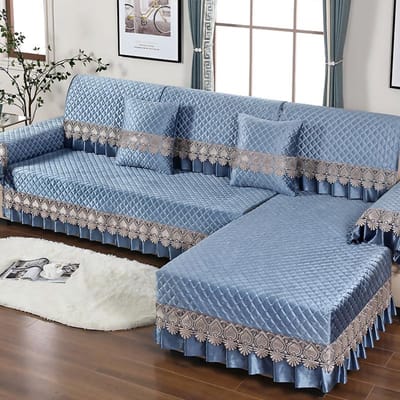 Sofa Kussen Zachte Dikke Bankhoes Pluche Handdoek Woonkamer Antislip Hoekbank Covers Beschermende Kant 1/2/3/4 Thuis Zitmat 90x70cm 1pcs