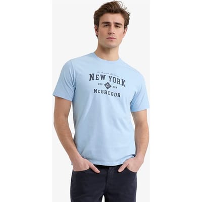 McGregor New York T-shirt Light Blue Size: S | Printed T-Shirts Outlet | Heren | Blauw