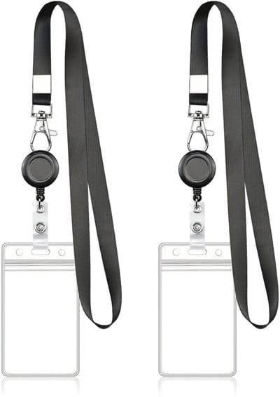 Ynkkvre -Intrekbare badgekaarthouder - Badgehouder met clipkoord - Lanyard-kaarthouder - Kaarthouder Lanyard - Kaart/sleutelhanger-Universeel ID Pashouder