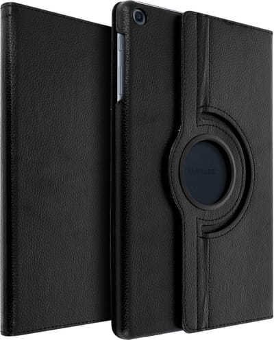 Avizar Hoesje Geschikt voor Galaxy Tab A 10.1 2019 360° Draaibare Standfunctie, Zwart