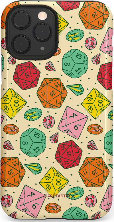 Casetastic Hoesje Geschikt voor Apple iPhone 11 Pro - Stijlvolle Beschermende Duo-layer Case - D20 Geluksrol