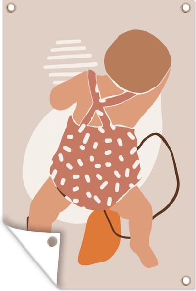 Muurdecoratie Baby - Kids - Zoon - Dochter - 120x180 cm - Tuinposter - Tuindoek