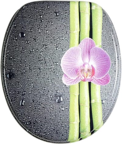 Toiletbril Hout - WC Deksel - Badkamer Upgraden - Universeel Geschikt - 47 x 37.5 cm - Zwart