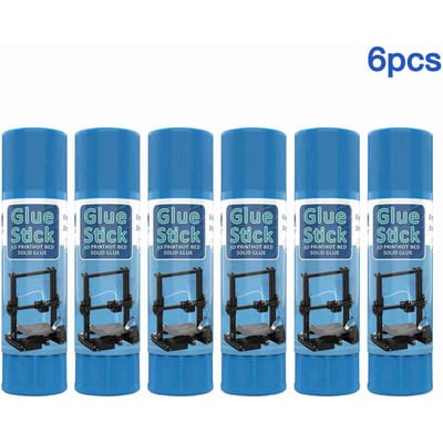 3D Printer Lijmstiften PVP Solide Lijmstiften Niet-toxisch Wasbaar voor Verwarmd Bed Platform Glasplaat Gemakkelijk Verwijderen 6 STUKS 6PCS wit