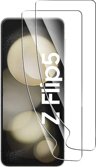 Screenprotector voor Samsung Galaxy Z Flip 5 - 2 stuks Beschermende kunststoffen transparante plastic schermfolie