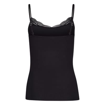 Slim fit top met bandjes en kant