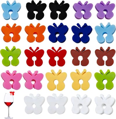 Siliconen Biermarkers voor Glazen - 24 Mix Kleuren, Herbruikbare Dranklabels voor Feestjes en Evenementen
