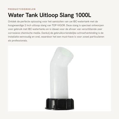 Dailygoods- Uitloopslang 1000L - IBC Watertank - Draadverbinding - Binnendiameter 60 mm - Corrosiebestendig - Eenvoudig te gebruiken - Afvoerslang