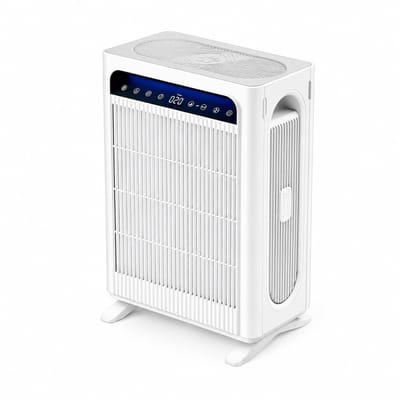 DPLUNIQ Luchtreiniger - Luchtzuiveraar - Air Purifier - Luchtreiniger Met HEPA-filter - 100m² - Stille Slaapmodus - 16,5x31x41cm - Wit
