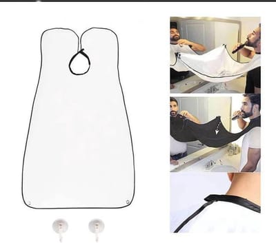 *** Baard Schort - Badkamer - Schort Mannen - Scheerschort - Schone Wastafel - Baard Accessoires - Baard trimmen - Wit van Heble® ***