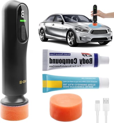 Polijstmachine set - Krasverwijderaar - Auto onderhoud - Draagbaar en draadloos - 40W Vermogen - Zwart