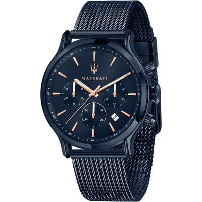 Maserati Epoca Blauw Metaal Heren Quartz Chronograaf R8873618010 blauw