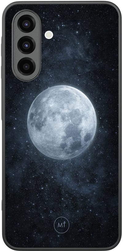 Hoesje geschikt voor Samsung Galaxy A26 - Maan - TPU Hard Case Backcover - Blauw - Mooie Telefoonhoesjes