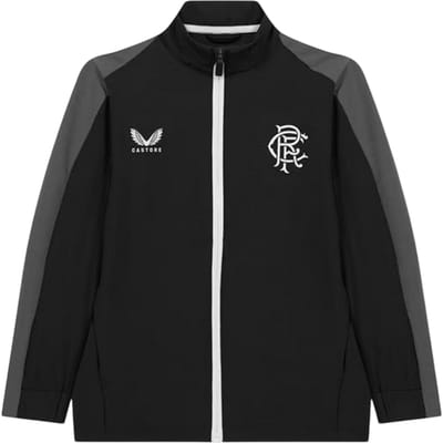 Castore Dames Rangers FC Mock Neck Relaxed Fit Trainingsjack (Zwart)
