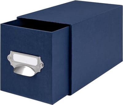 SAVI® Cd Opbergdoos - Cd Opbergsysteem - Cd Koffer - Marineblauw - ‎27cm x 15cm x 16cm