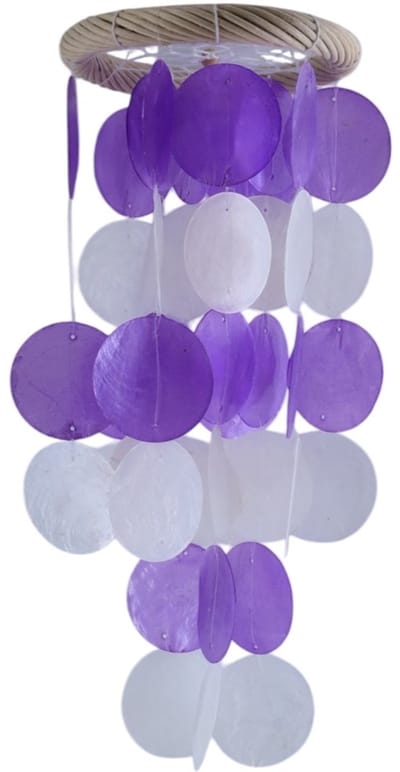 Chimne Capiz Dia. 12cm - Purple Natural