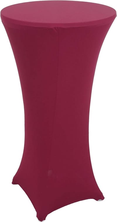 Statafelhoes Stretch - Tafelhoes Overtrek - Feest Decoratie - TÜV Gecertificeerd - Ø 60cm Hoogte 110cm - Bordeauxrood