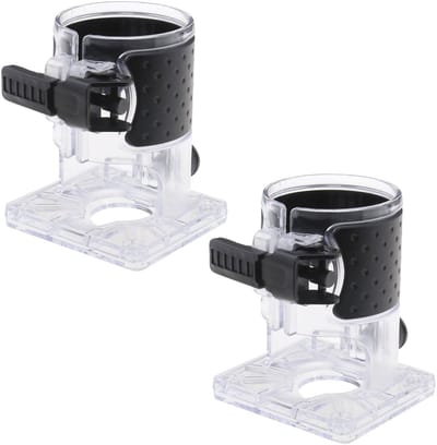 Solidchoice - Dailygoody - Houtbewerking Trimmer Router Basis - 2 Stuks - Slijtvast en Krasbestendig - 65 mm Binnendiameter - Geschikt voor Makita Routers - Transpa..