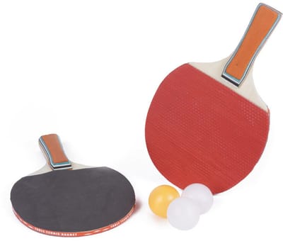 Benson Complete tafeltennisset - 2 batjes - 3 ballen - inclusief etui - ideaal voor beginners en vakantie
