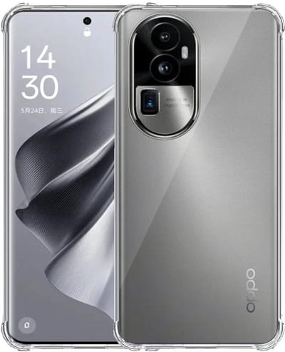 Geschikt voor Oppo Reno 10 Pro Plus Telefoonhoesje Transparant met Stootrand - Clear Case Shockproof TPU Siliconen Back Cover Case Doorzichtig - Smartphonica geschikt voor Oppo Reno 10 Pro Plus
