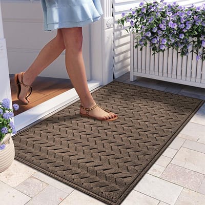 Commercieel Rubber Antislip Entree Tapijt Vloermat Deurmat Entree Mat Buiten Hotel Polyester Scandinavische Wind Voetmat 80*120cm