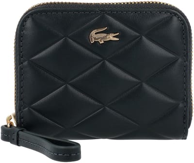 LACOSTE Leren portemonnee Zip Coin Wallet Sinople donkergroen