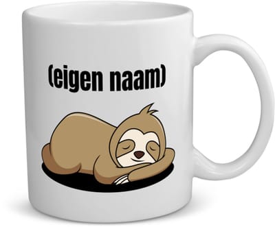 Akyol - luiaard met eigen naam koffiemok - theemok - Luiaard - luiaard liefhebbers - iemand die houdt van luiaards - verjaardag - cadeau - kado - 350 ML inhoud