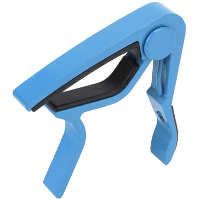 Gitaar Capo Sterke Veer Krasbestendig Hoge Hardheid Legering Gitaar Capo met 5 Plectrums Blauw blauw