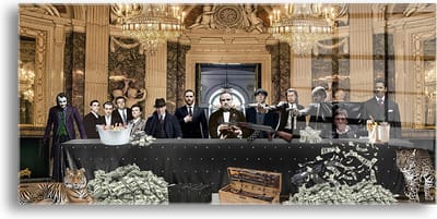 Glasschilderij 160x80cm Maffia