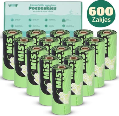Mister Mill Hondenpoepzakjes - Poepzakjes - Poepzakken - Extra Groot - 600 stuks