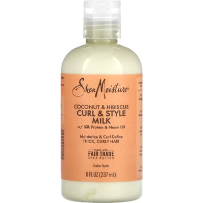 SheaMoisture, Curl & Style Milk, noix de coco et hibiscus, 8 fl oz (237ml)