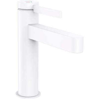 hansgrohe Finoris - Wastafelmengkraan - Ééngreeps bediening - CoolStart energiebesparend - Met afvoerplug - 110mm - Mat Wit