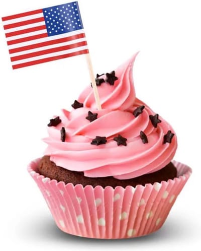 Akyol - 10 x cocktailprikkers Amerikaanse vlag - cocktailprikkers vlag -verenigde staten cocktailprikkers- verenigde staten prikker -Amerikaanse cocktailprikkers - party prikkers 10 stuks – Amerikaanse verjaardag - verjaardag – Amerika - Prikkers