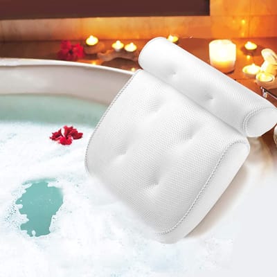Badkussen Home Spa Badkussen met zuignappen Extra zacht Voor Nek en Rug  Kussen voor in Bad Antislip